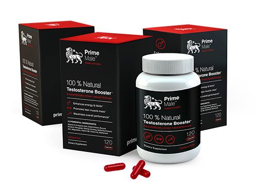 prime male bottle of testosterone booster supplement