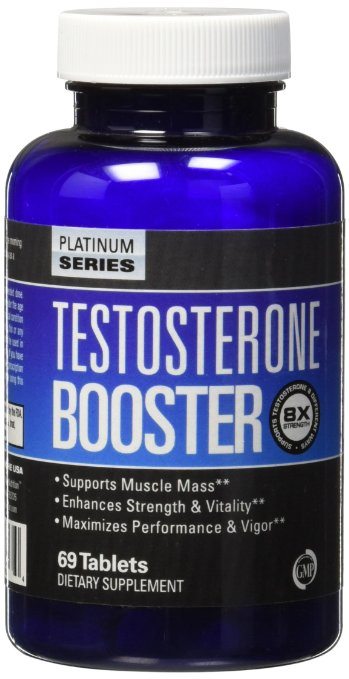 platinum series testosterone booster supplement bottle