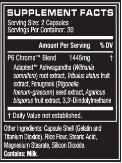 cellucor p6 chrome ingredients panel 