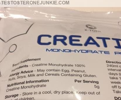 x-tone creatine ingredients panel 