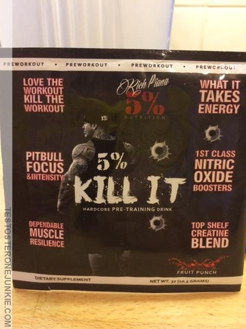 Rich Piana 5% Nutrition KILL IT Hardcore Pre Training Drink Pre Workout Review