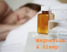 botttle of magnesium tablets and person sleeping