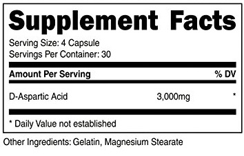 Best Naturals D-Aspartic Acid Pure Powder - 8 Oz, Testosterone Booster Supplement, Third-Party Tested