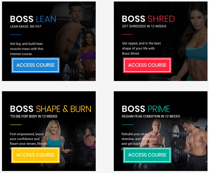 boss workout guide packages