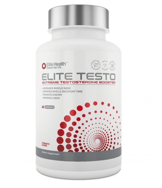 a bottle of elite testo testosterone booster
