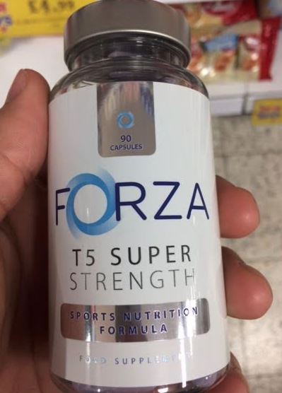 a bottle of forza t5 super strength fat burner