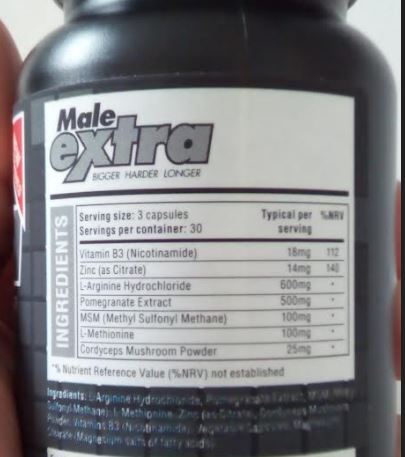 male extra ingredients 