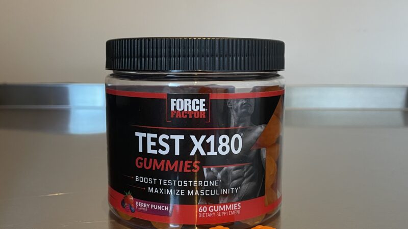 force factor x180 testosterone booster gummies tub